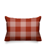 Autumn Plaid Striped Reversible Indoor/Outdoor Rectangular Pillow