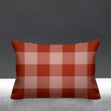 Autumn Plaid Striped Reversible Indoor/Outdoor Rectangular Pillow
