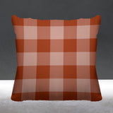 Autumn Plaid Striped Reversible Indoor/Outdoor Square Pillow