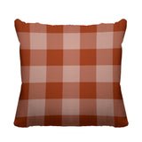 Autumn Plaid Striped Reversible Indoor/Outdoor Square Pillow