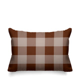 Autumn Plaid Striped Reversible Indoor/Outdoor Rectangular Pillow