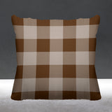 Autumn Plaid Striped Reversible Indoor/Outdoor Square Pillow