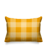 Autumn Plaid Striped Reversible Indoor/Outdoor Rectangular Pillow