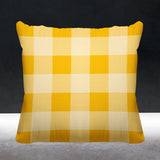 Autumn Plaid Striped Reversible Indoor/Outdoor Square Pillow