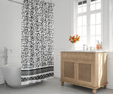 Ava Shower Curtain in Black and White
