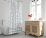 Ava Shower Curtain in Gray and White