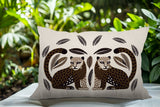 Ayra Leopard Reversible Indoor/Outdoor Lumbar Pillow in Beige - Size 25x18