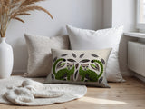 Ayra Leopard Reversible Indoor/Outdoor Lumbar Pillow in Chartreuse - Size 25x18