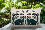 Ayra Leopard Reversible Indoor/Outdoor Lumbar Pillow in Emerald - Size 25x18