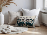 Ayra Leopard Reversible Indoor/Outdoor Lumbar Pillow in Emerald - Size 25x18