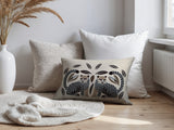 Ayra Leopard Reversible Indoor/Outdoor Lumbar Pillow in Gray - Size 25x18