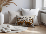 Ayra Leopard Reversible Indoor/Outdoor Lumbar Pillow in Orange - Size 25x18