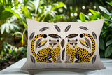 Ayra Leopard Reversible Indoor/Outdoor Lumbar Pillow in Yellow - Size 25x18