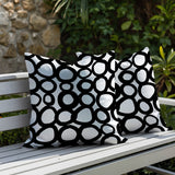 Famo 2 Sets Indoor/Outdoor Reversible Square Pillow