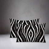 Shira Zebra Print Indoor/Outdoor Reversible Rectangular Pillow