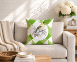 Yellow Finch Indoor/Outdoor Reversible Square Pillow