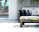 Baako Abstract Reversible Indoor/Outdoor Square Pillow