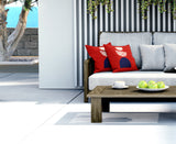 Baako Abstract Reversible Indoor/Outdoor Square Pillow