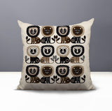 Bako Lion Reversible Indoor/Outdoor Square Pillow