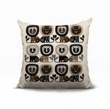 Bako Lion Reversible Indoor/Outdoor Square Pillow