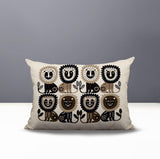 Bako Lion Reversible Indoor/Outdoor Rectangular Pillow