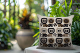 Bako Lion Reversible Indoor/Outdoor Square Pillow in Beige - Size 20x20