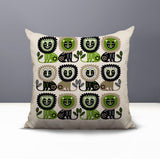 Bako Lion Reversible Indoor/Outdoor Square Pillow