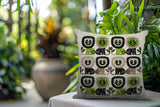 Bako Lion Reversible Indoor/Outdoor Square Pillow in Chartreuse - Size 20x20