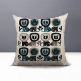 Bako Lion Reversible Indoor/Outdoor Square Pillow