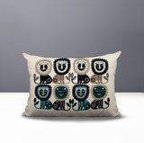 Bako Lion Reversible Indoor/Outdoor Rectangular Pillow