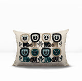 Bako Lion Reversible Indoor/Outdoor Rectangular Pillow