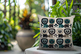 Bako Lion Reversible Indoor/Outdoor Square Pillow in Emerald - Size 20x20