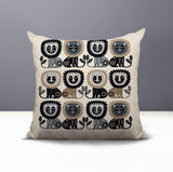 Bako Lion Reversible Indoor/Outdoor Square Pillow