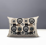 Bako Lion Reversible Indoor/Outdoor Rectangular Pillow
