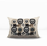 Bako Lion Reversible Indoor/Outdoor Rectangular Pillow
