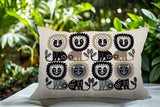 Bako Lion Reversible Indoor/Outdoor Square Pillow