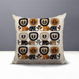 Bako Lion Reversible Indoor/Outdoor Square Pillow