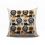 Bako Lion Reversible Indoor/Outdoor Square Pillow