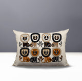 Bako Lion Reversible Indoor/Outdoor Rectangular Pillow