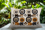 Bako Lion Reversible Indoor/Outdoor Rectangular Pillow