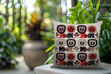 Bako Lion Reversible Indoor/Outdoor Square Pillow in Red - Size 20x20