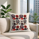 Bako Lion Reversible Indoor/Outdoor Square Pillow in Red - Size 20x20