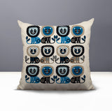 Bako Lion Reversible Indoor/Outdoor Square Pillow