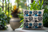 Bako Lion Reversible Indoor/Outdoor Square Pillow in Turquoise - Size 20x20