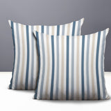 Barker Stripe 2 Sets Indoor/Outdoor Reversible Square Pillow