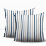 Barker Stripe 2 Sets Indoor/Outdoor Reversible Square Pillow
