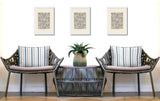Barker Stripe 2 Sets Indoor/Outdoor Reversible Rectangular Pillow