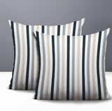 Barker Stripe 2 Sets Indoor/Outdoor Reversible Square Pillow