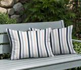 Barker Stripe 2 Sets Indoor/Outdoor Reversible Rectangular Pillow