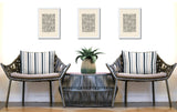 Barker Stripe 2 Sets Indoor/Outdoor Reversible Rectangular Pillow